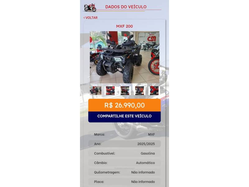 MXF - 200 - 2025/2025 - Vermelha - R$ 26.990,00